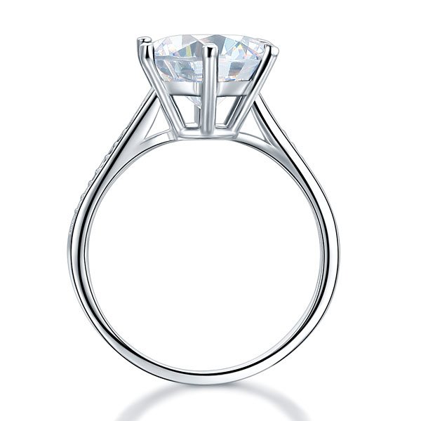 925 Sterling Silver Wedding Engagement Ring 3 Carat Created Diamond Jewellery