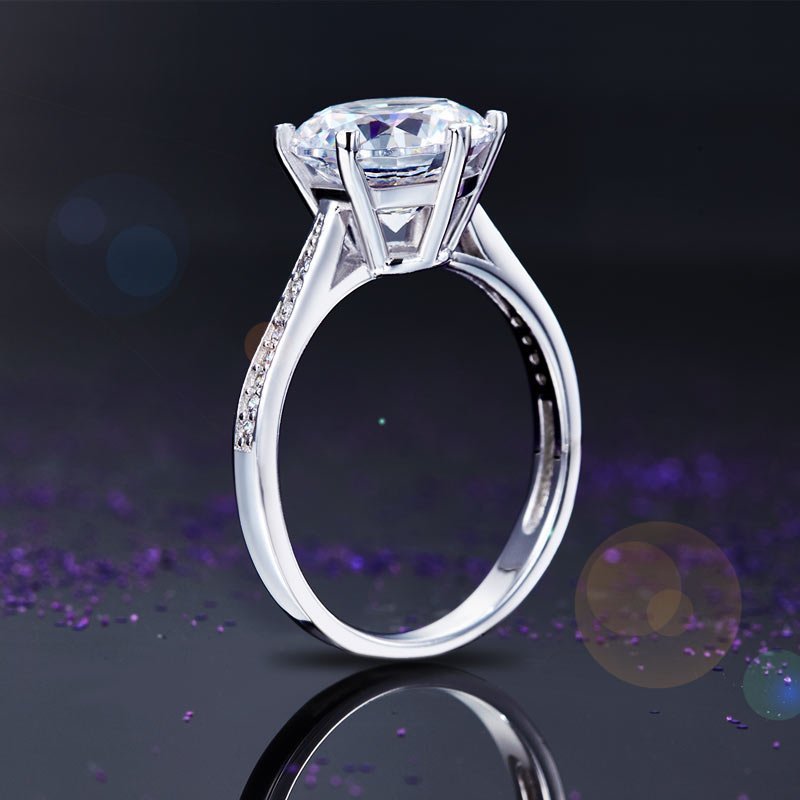 925 Sterling Silver Wedding Engagement Ring 3 Carat Created Diamond Jewellery