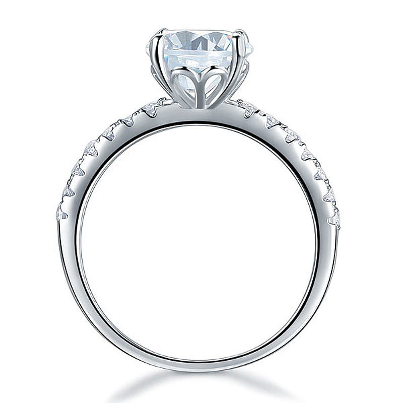 925 Sterling Silver Bridal Engagement Ring 2 Carat Created Diamond Jewellery
