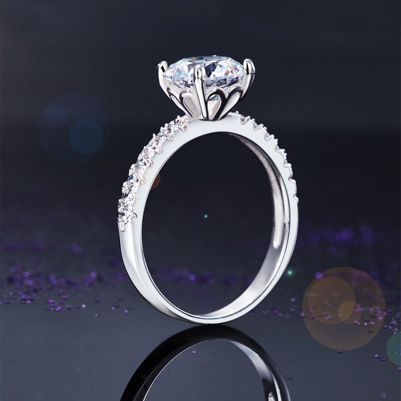 925 Sterling Silver Bridal Engagement Ring 2 Carat Created Diamond Jewellery