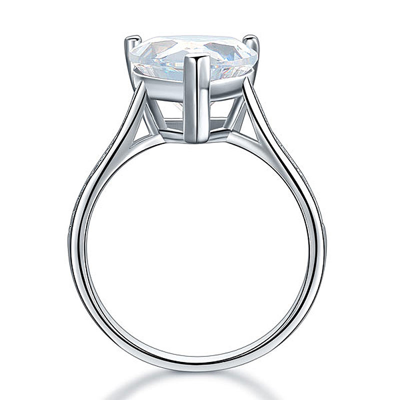 925 Sterling Silver Bridal Engagement Ring 3.5 Carat Heart Created Diamond Jewellery
