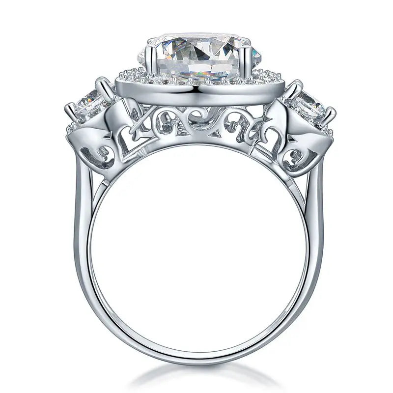 Three-Stone 925 Sterling Silver Promise Engagement Ring Vintage Victorian Art Deco 3.5 Ct limanilondon