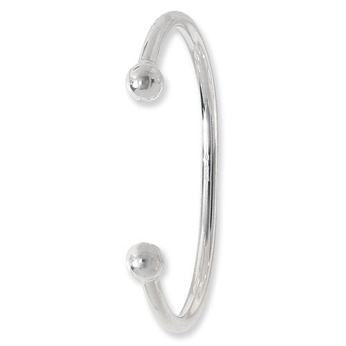 925 Sterling Silver Ladies Torc Bangle - Gift Boxed
