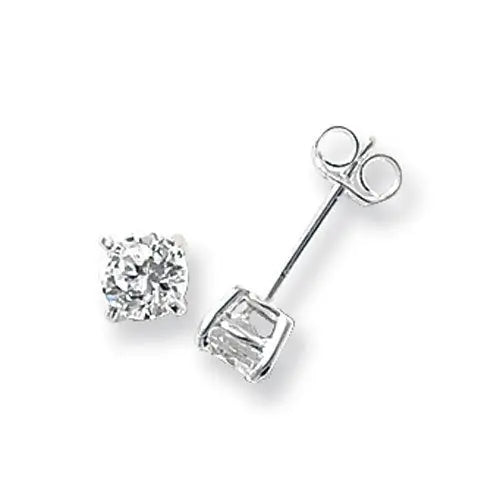 cubic zirconia stud earrings