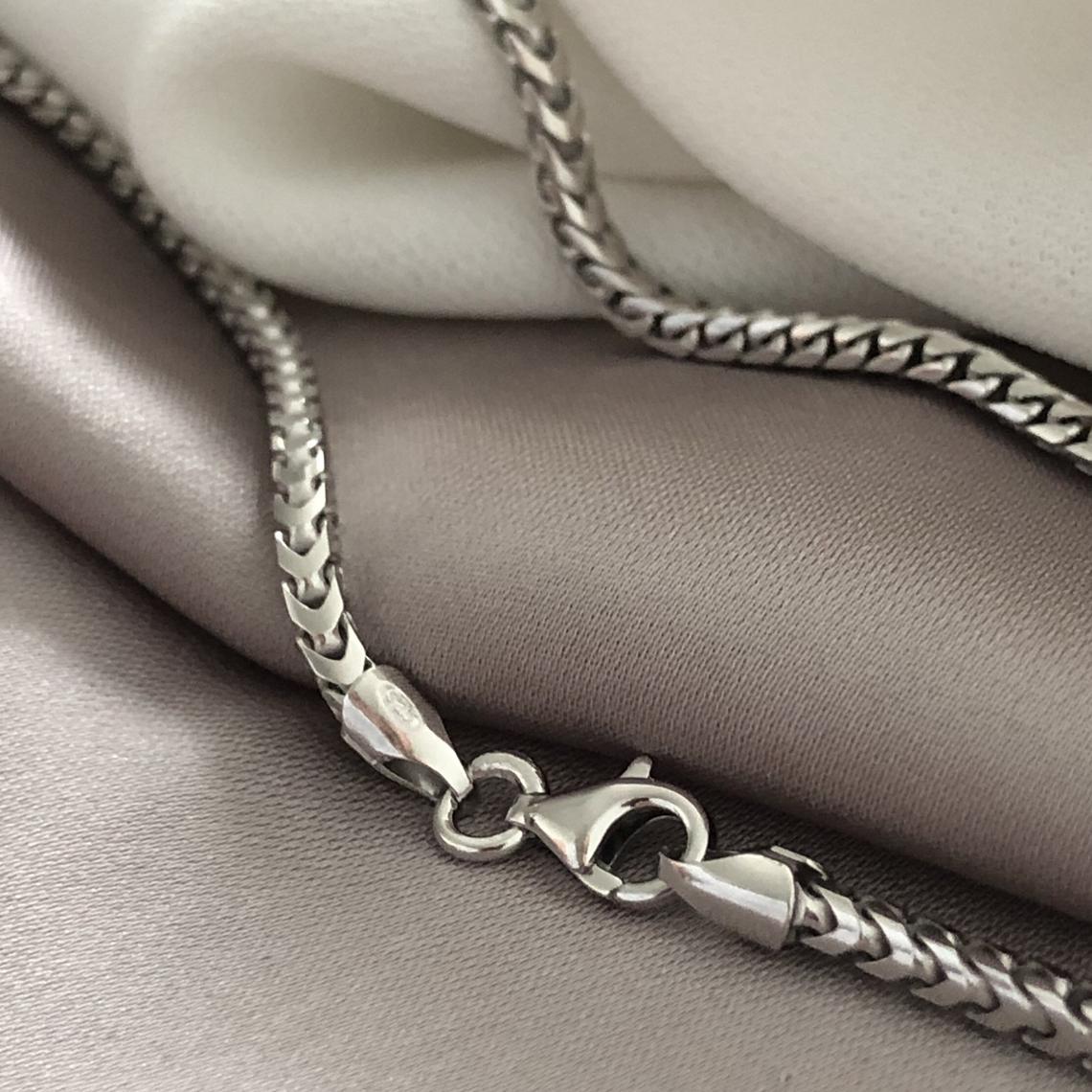 Silver Franco Chain - Men’s chain sterling silver 925 Hallmark - Gift Boxed Silver Chain 16"-30" 3MM