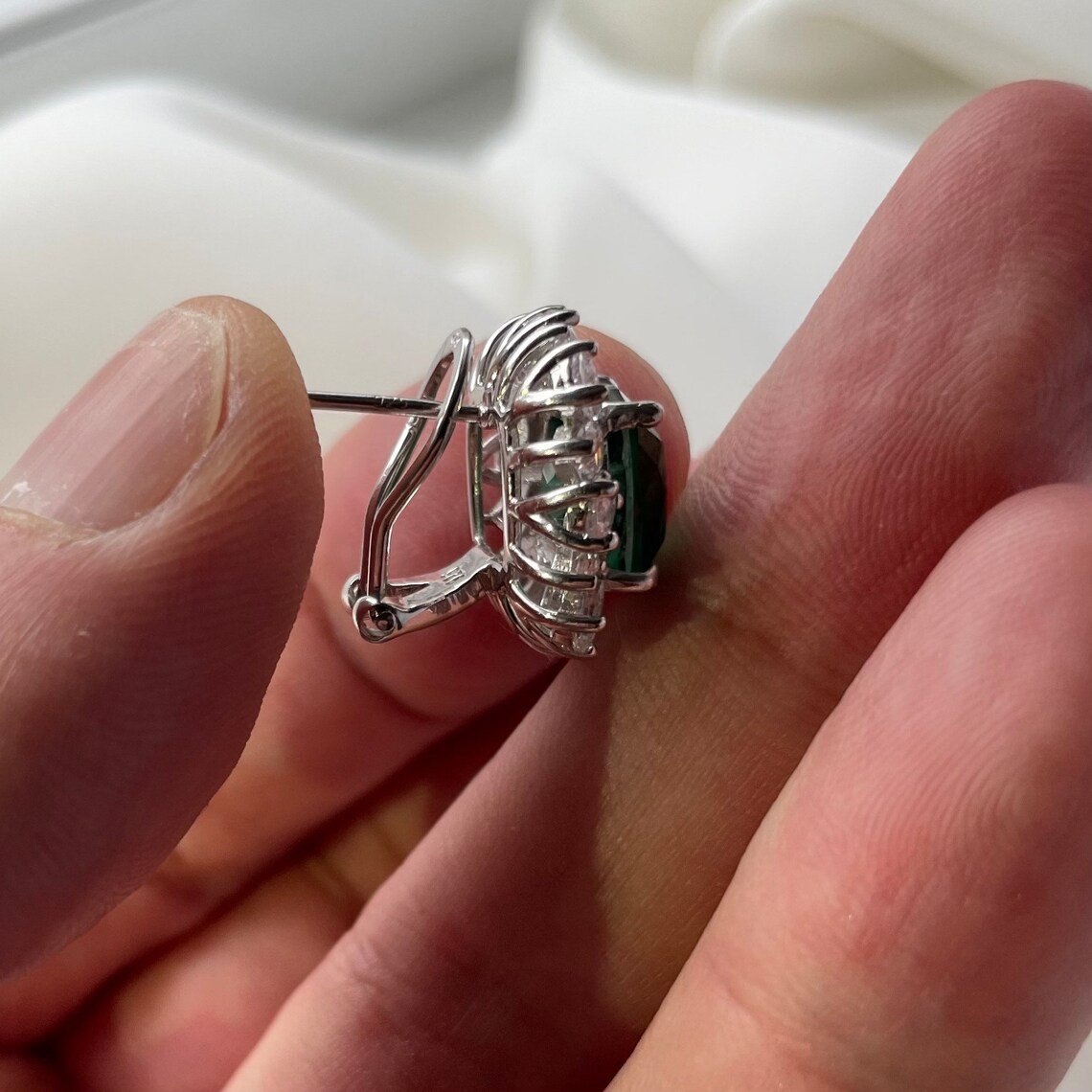 emerald Statement Earrings