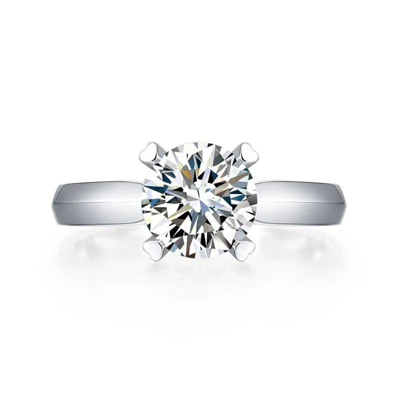 1.5 Carat Moissanite Diamond Ring Heart Shape Prong 925 Sterling Silver limanilondon