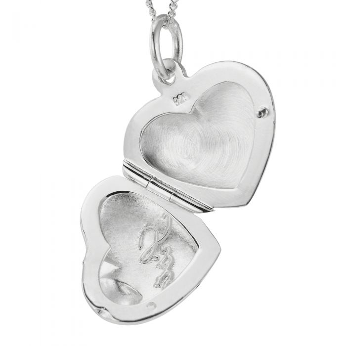Silver Personalized Someone Special Heart Locket on 18"Curb Chain