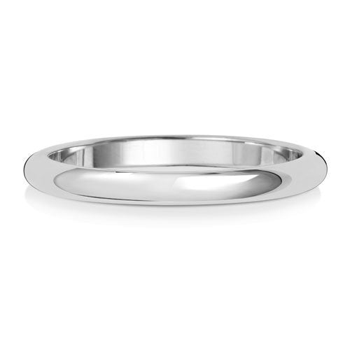Platinum D Shape Wedding Ring Band 2mm-6mm Width Platinum Wedding Ring